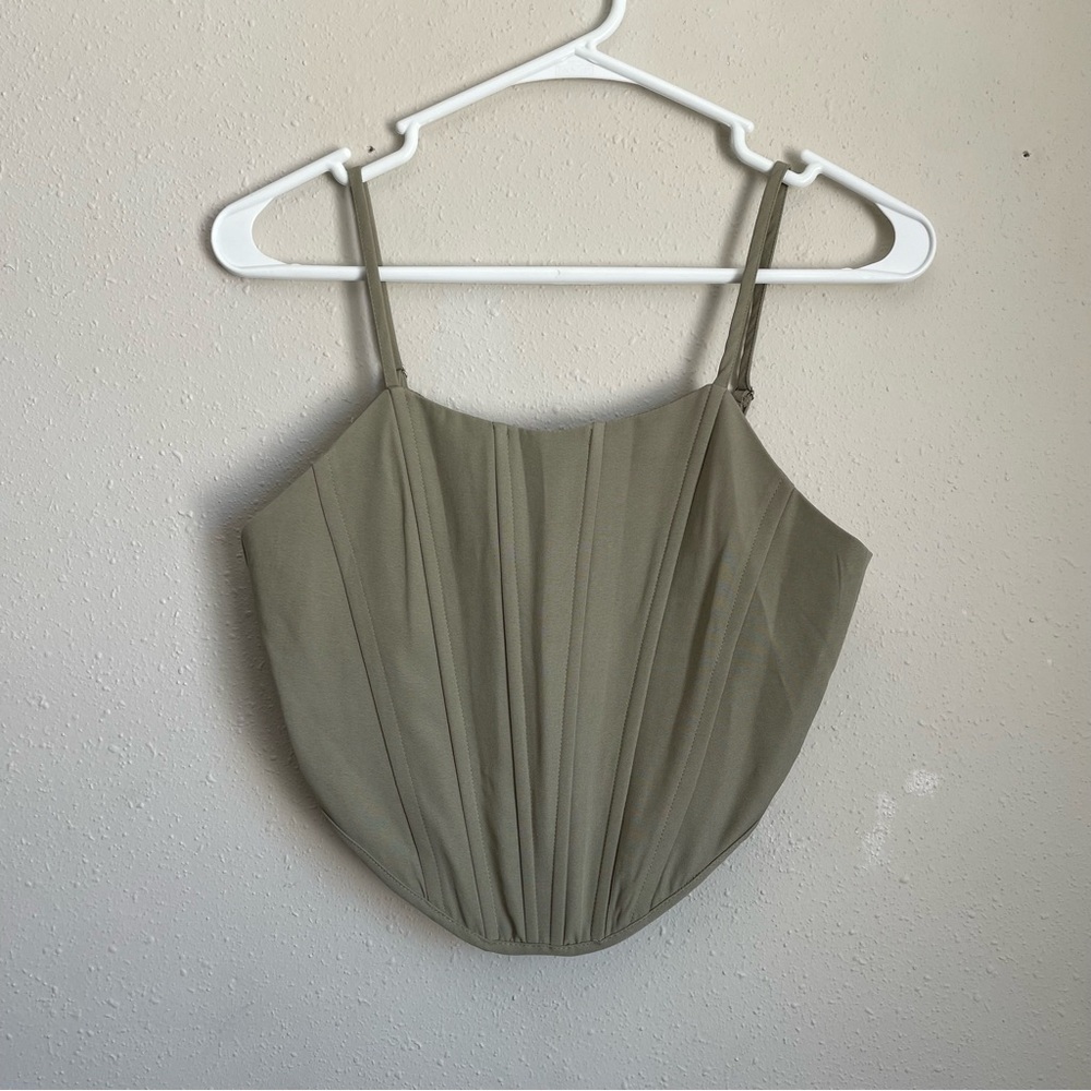 Chic Olive Daisy Street Women's Tank Top Corset Cropped